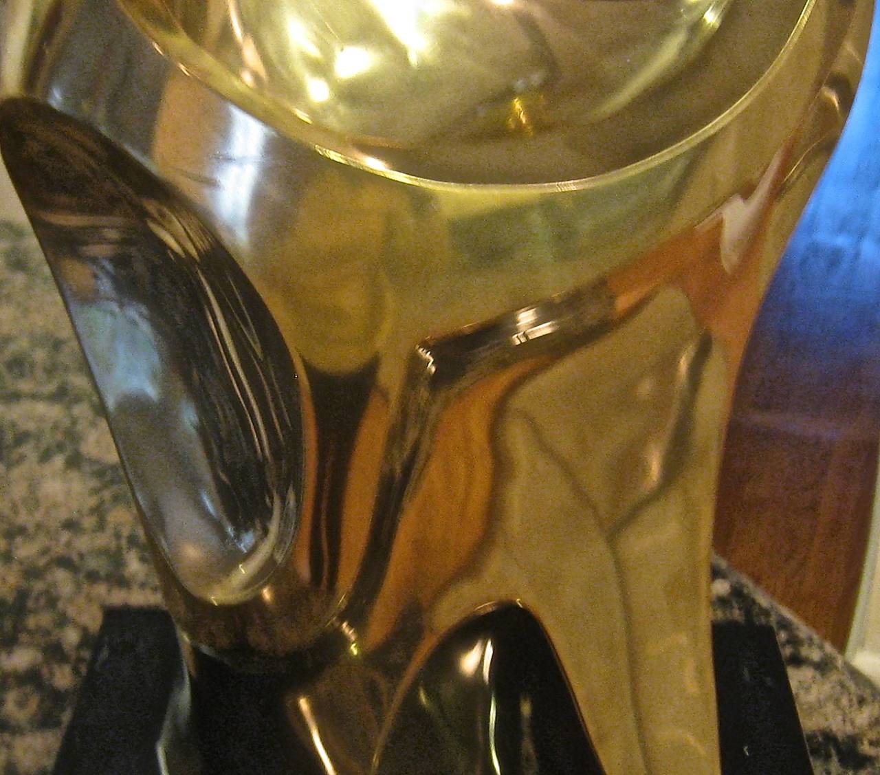 Abstract Gilt Bronze Sculpture by Seymour Meyer 1