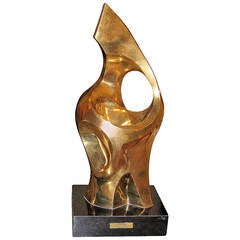 Abstract Gilt Bronze Sculpture by Seymour Meyer 11