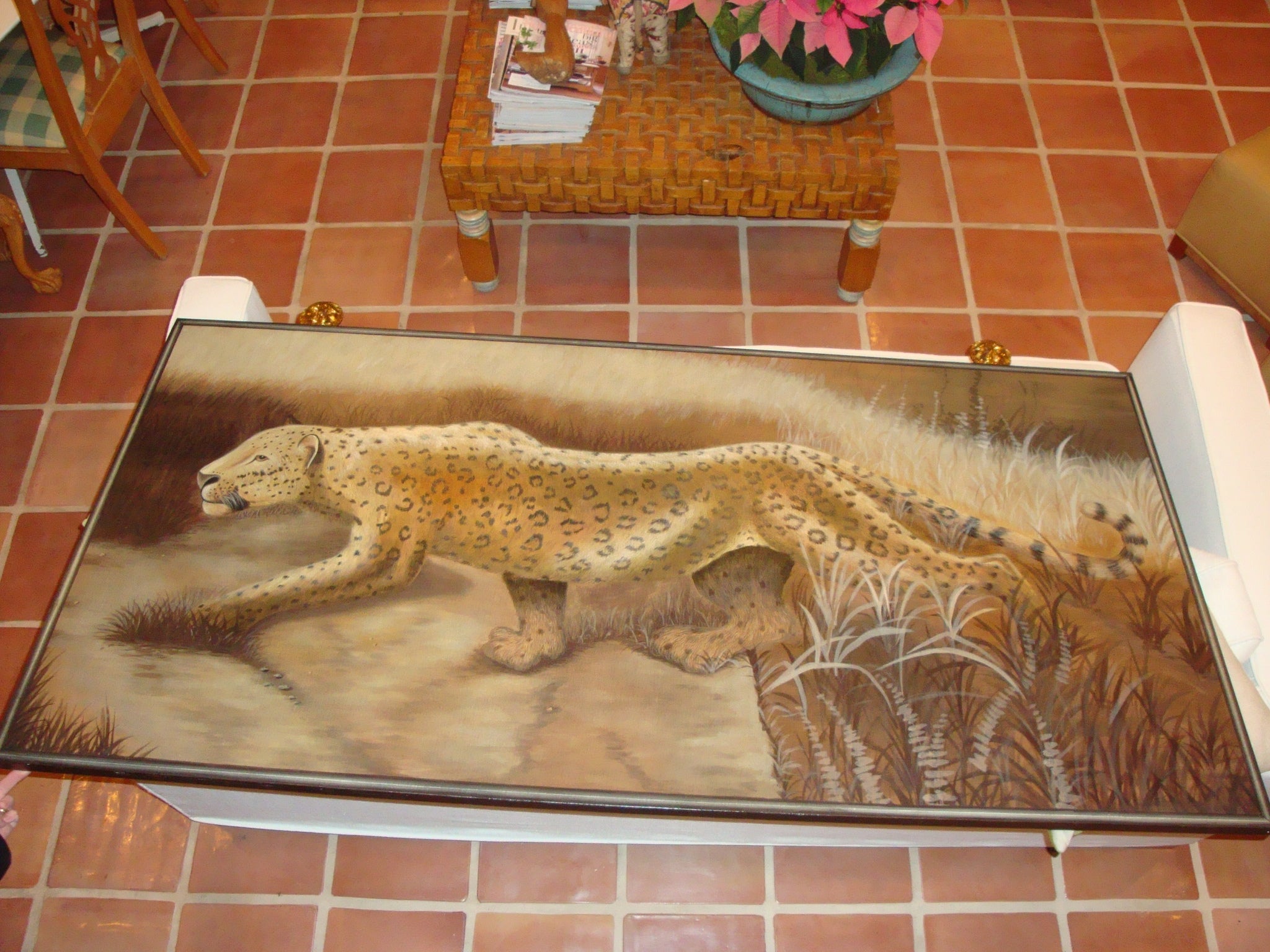 Maitland Smith Leopard Oil on Board