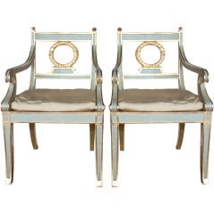 Gold Gilt and Painted Chairs