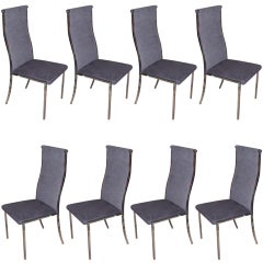 Set of Eight Milo Baughman Dining Chairs