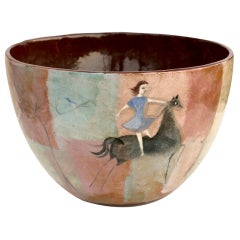 Monumental Polia Pillin Ceramic Punch Bowl