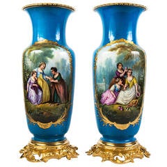 Gorgeous Pair of Porcelain Vases