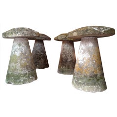 Antique Stone Mushrooms