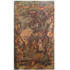 18th Century French Painting On Canvas