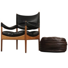 'Modus' easy chair/sofa by Christian Vedel & matching ottoman