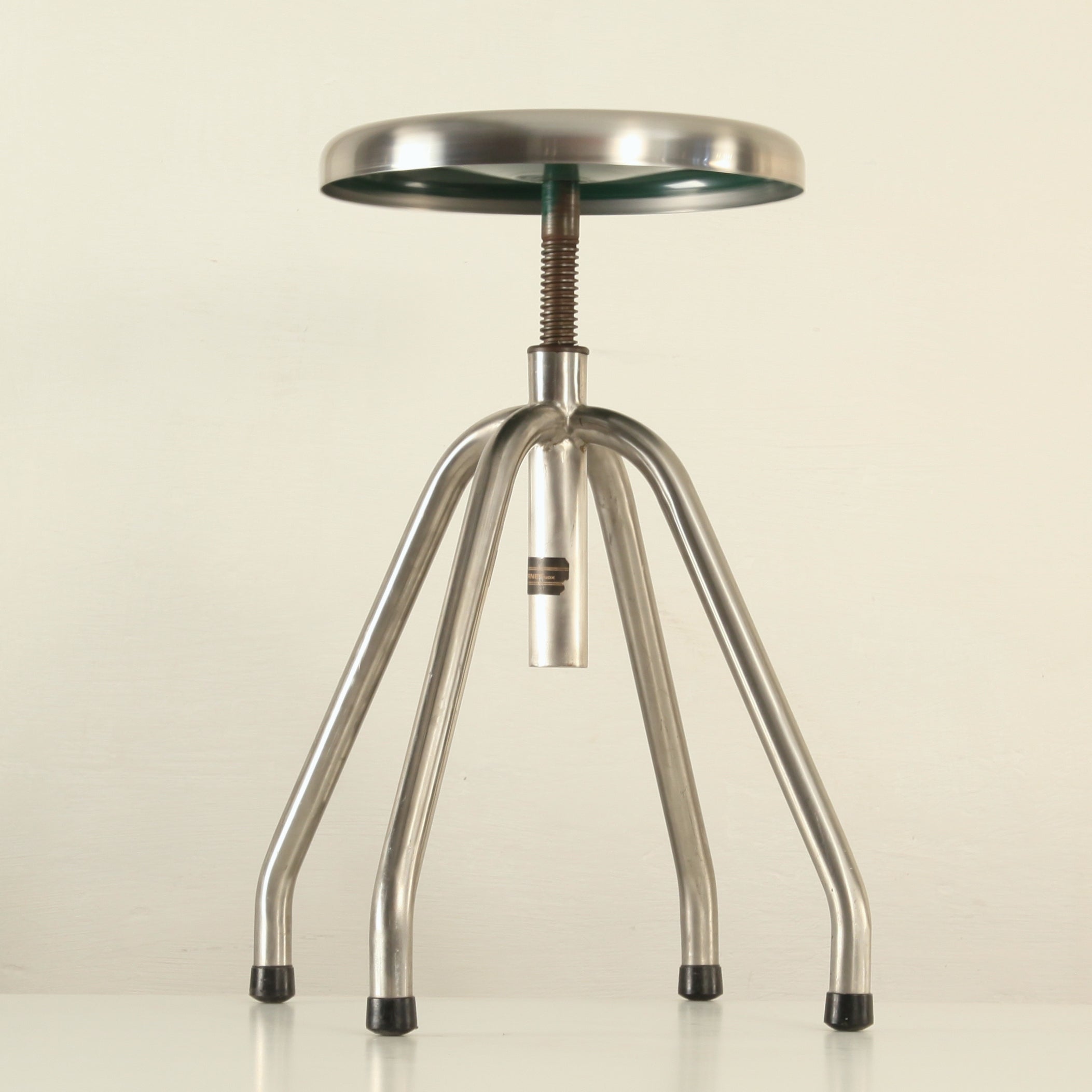Industrial adjustable stool in stainless steel