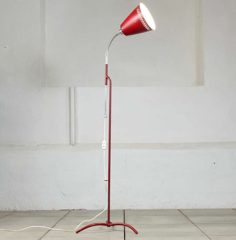 Swedish Rare  Style Grasshopper Lamp Manufactured By Bergboms