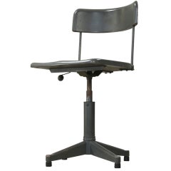 Industrial pre-war  swivel desk chair