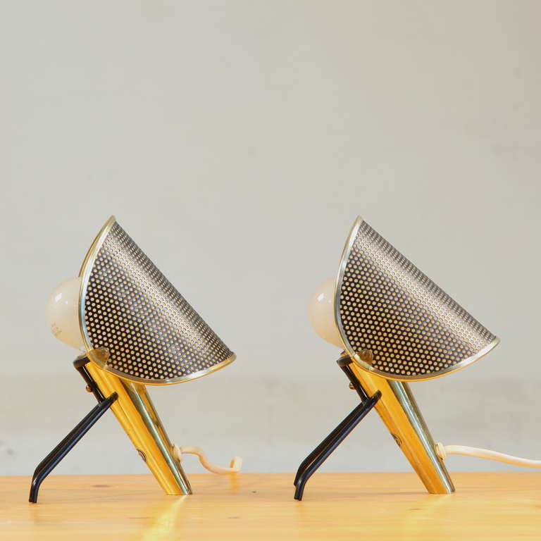 Brass Charming Mid Century Bed Stand Lamps