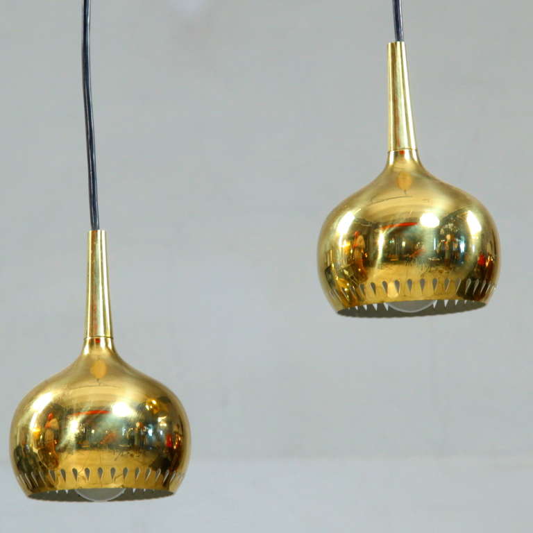 Swedish Set of Four Hans-Agne Jakobsson Copper Pendants for Markaryd