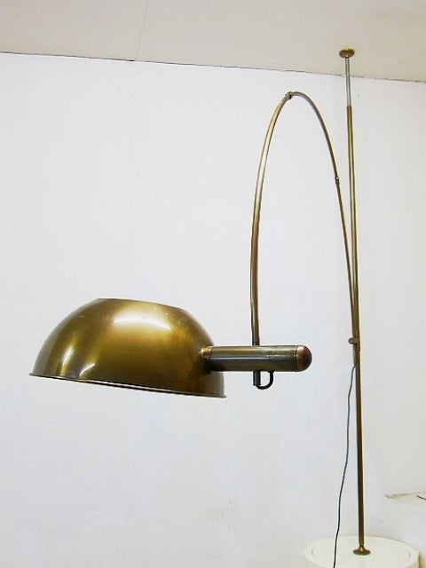 Brass Stunning Adjustable 'Arc' Floor Lamp Schulz