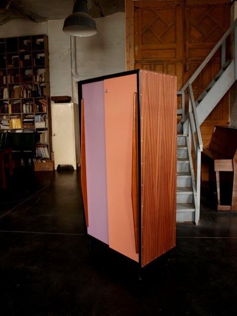 Belgian Van Der Meeren cabinet Salmon pink- violet