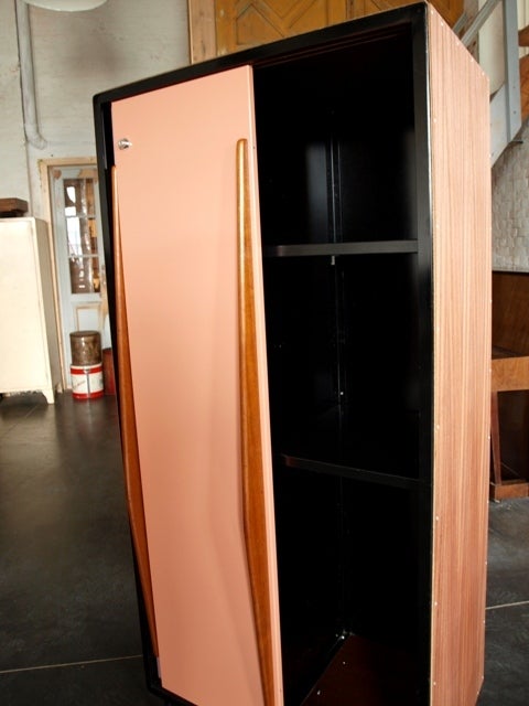 Metal Van Der Meeren cabinet Salmon pink- violet