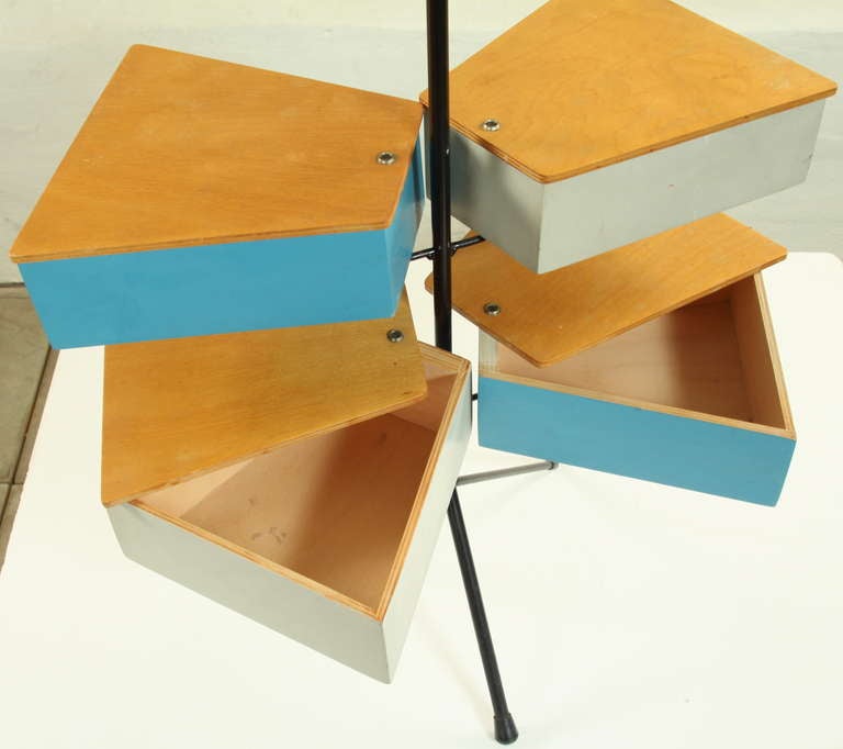 Dutch 1950 Metal Sewing-box By Joos Teders For Metalux  Cees Braakman For Pastoe)