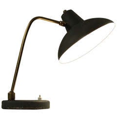 1950
s Stilnovo Style Brass Metal Table Lamp