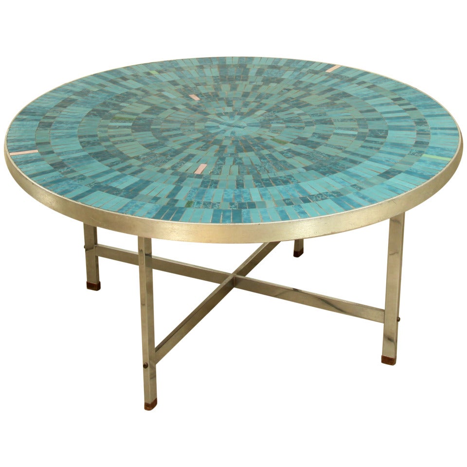 Artist And Sculptor Berthold Müller, Handcrafted Round Ceramic Coffee Table 1960