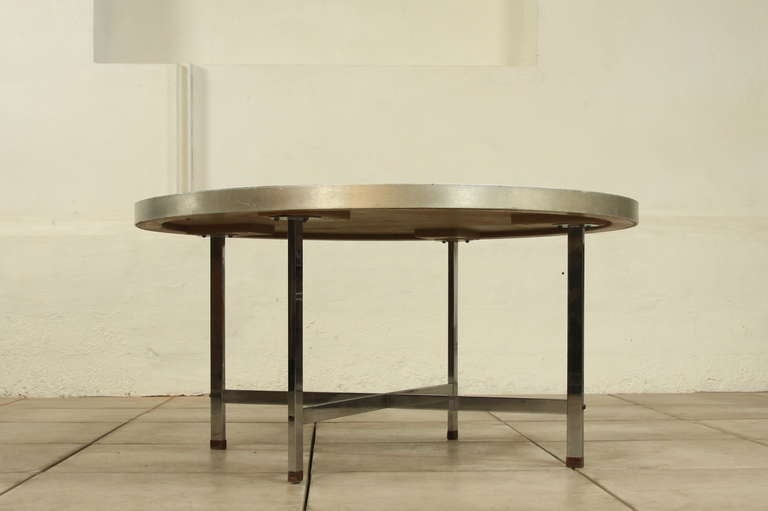 Artist And Sculptor Berthold Müller, Handcrafted Round Ceramic Coffee Table 1960 In Excellent Condition In Antwerp, BE
