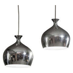 High end metal pendant lights attr. V. Lauritzen