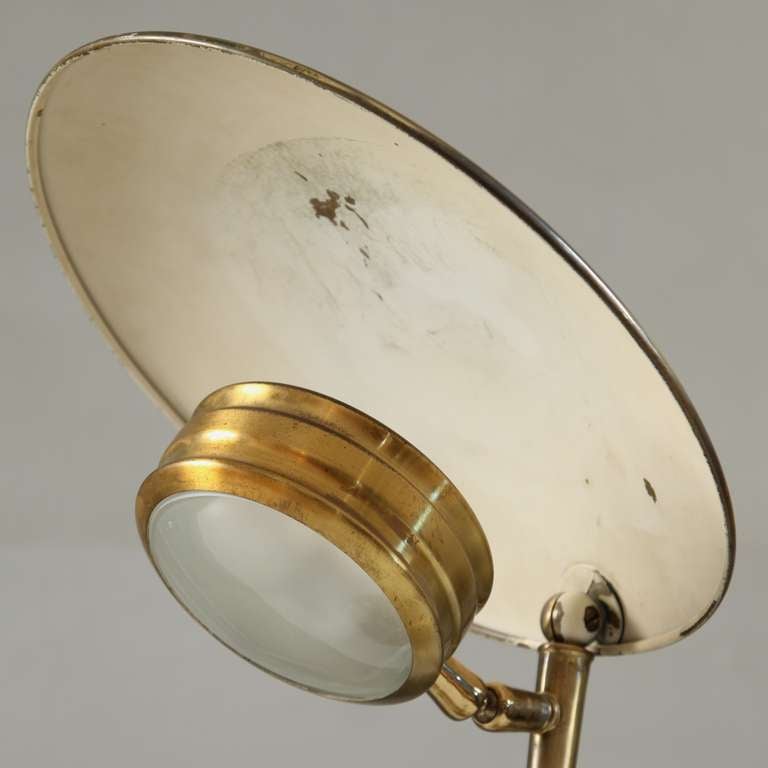 Nice High End 1950's Brass And Glass Tablelamp Produced In Italy In Good Condition In Antwerp, BE