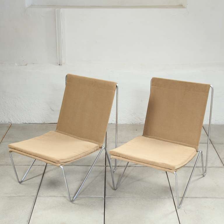 Mid-Century Modern Pair of Bachelor Chairs, designed in 1955 by Verner Panton