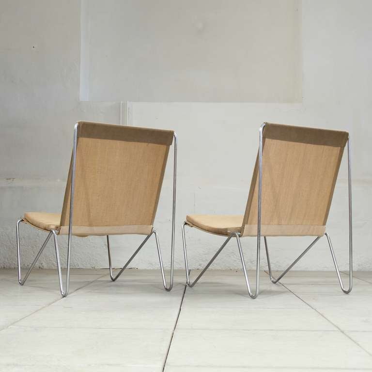 Pair of Bachelor Chairs, designed in 1955 by Verner Panton In Good Condition In Antwerp, BE