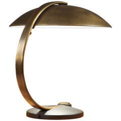 Vintage XL Bauhaus Hillebrand luxury brass tablelamp