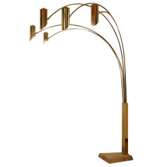XL regency impressive brass 'arc' floorlamp