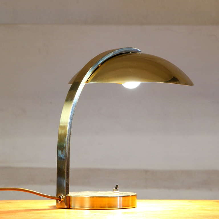Mid-20th Century High End Luxury All Brass Table Lamp