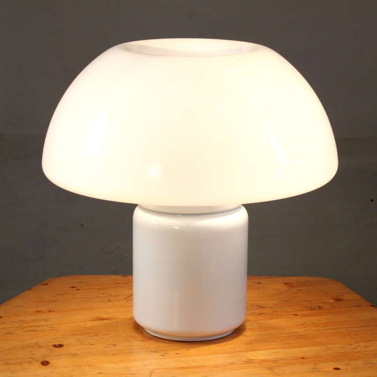 Mid-Century Modern XL 1960's Mushroom Lamp Design Elio Martinelli for Martinelli Luce