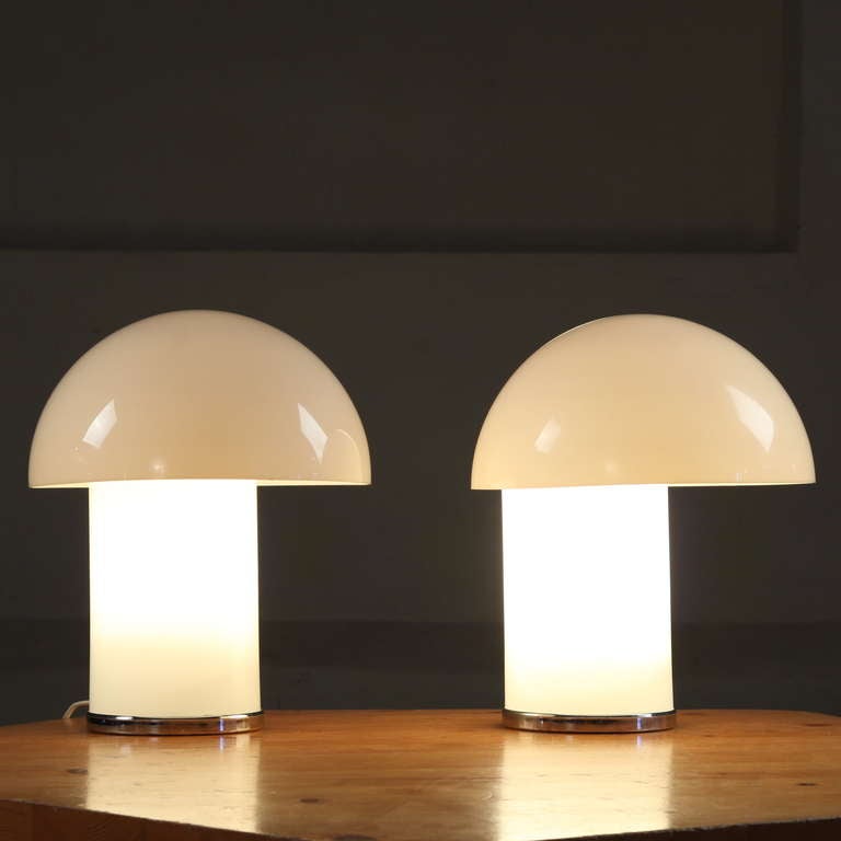 Mid-Century Modern Set of 1960's 'leila' Lamps from the 'Longato Collection'