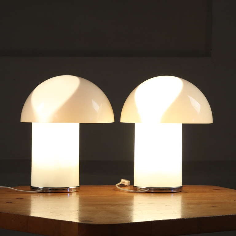 Italian Set of 1960's 'leila' Lamps from the 'Longato Collection'