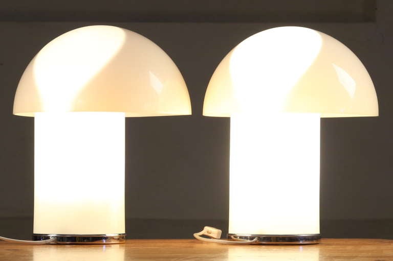 Set of 1960's 'leila' Lamps from the 'Longato Collection' In Good Condition In Antwerp, BE