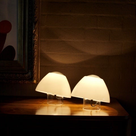 20th Century Rare Pair of Mangiarotti Table Lamps