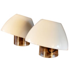 Rare Pair of Mangiarotti Table Lamps