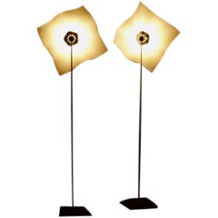Vintage Set of Two Matching "Area" Floor Lamps designed by Mario Bellini and Giorgio Origlia for Artemide
