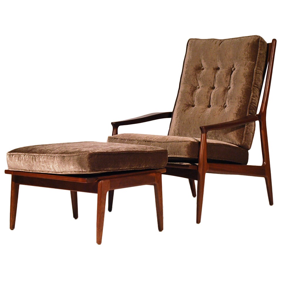 Milo Baughman Archie Chair & Ottoman For Sale
