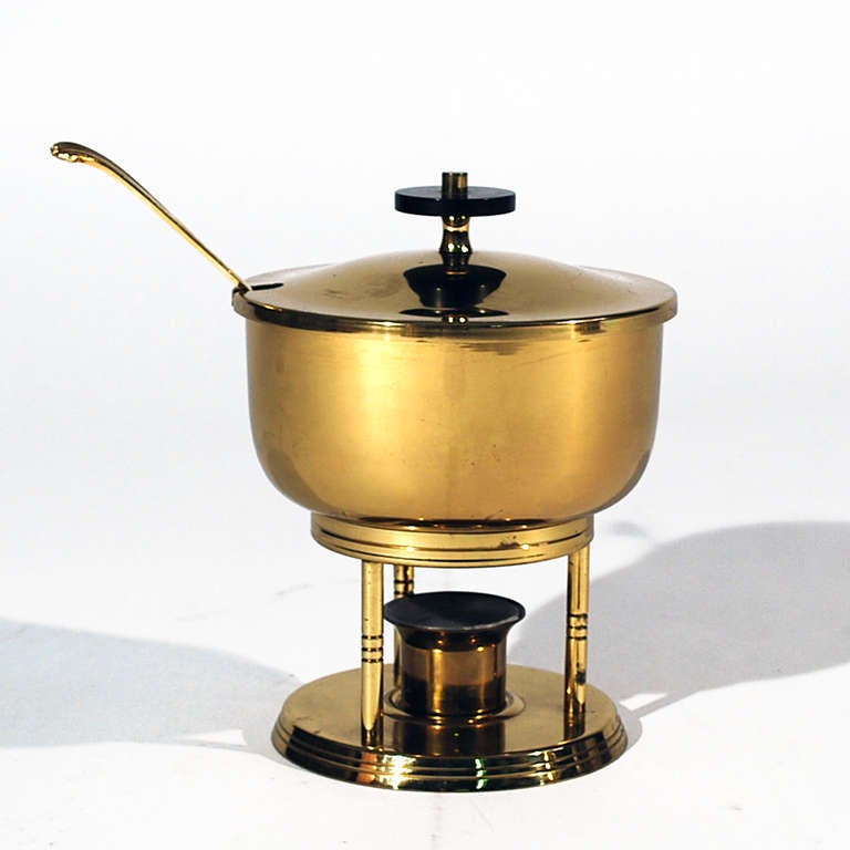 Mid-20th Century Tommi Parzinger Brass Serving Set For Sale