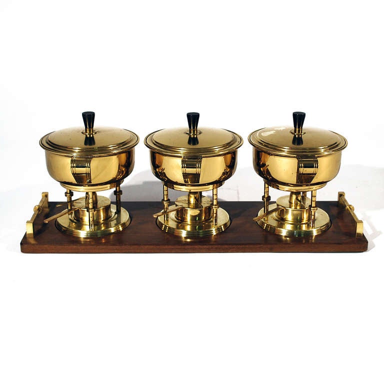 Tommi Parzinger Brass Serving Set For Sale 2