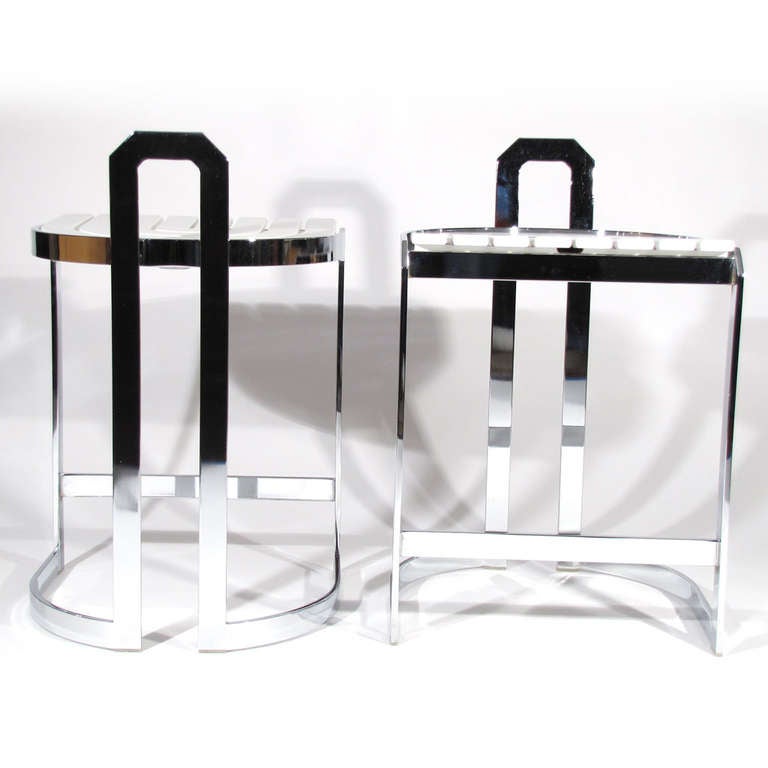 Late 20th Century Chrome Bar Stools