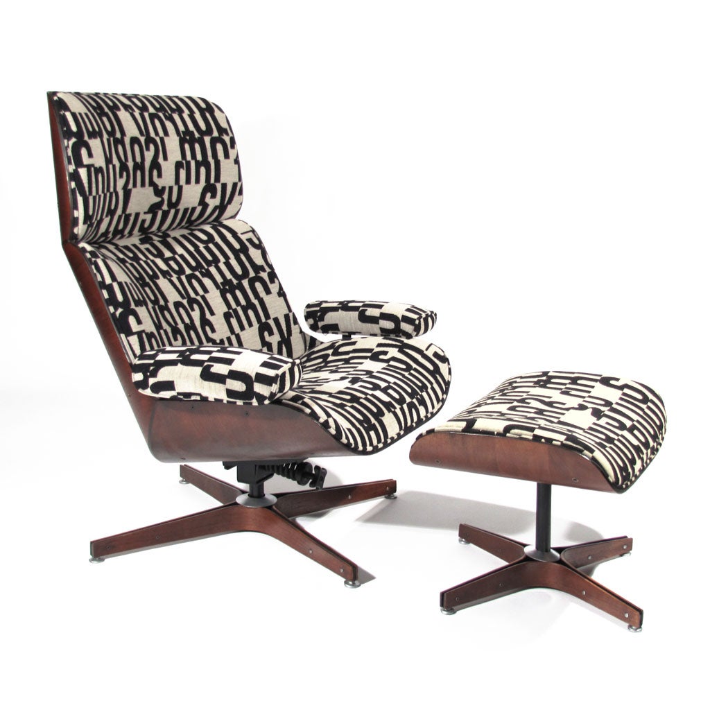 George Mulhauser Mr. Chair and Ottoman, 1960 For Sale
