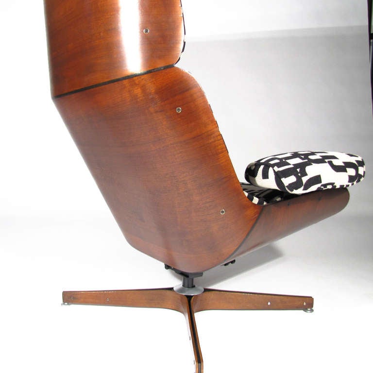 Steel George Mulhauser Mr. Chair and Ottoman, 1960 For Sale