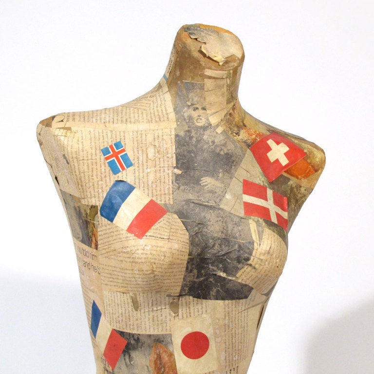 Mid-20th Century Decoupage Mannequin For Sale