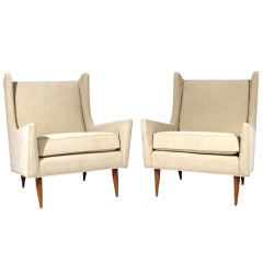 Vintage Italian Wingback Chairs