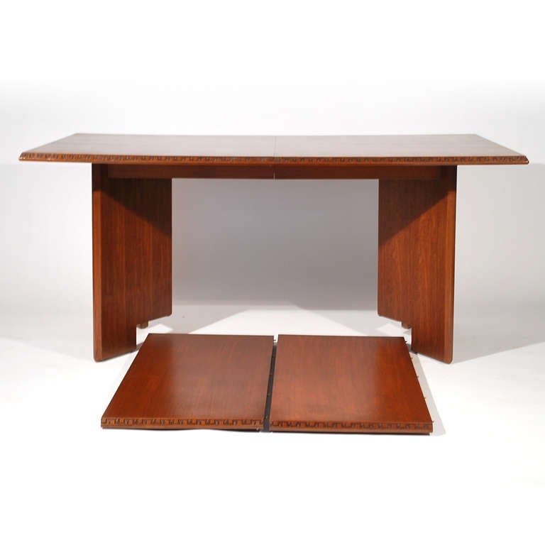 American Frank Lloyd Wright Mahogany Dining Table For Sale