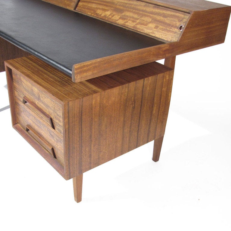 Leather Milo Baughman Desk For Sale