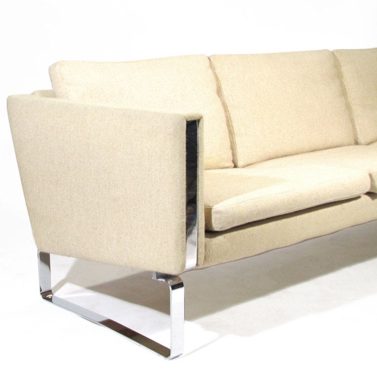 Mid-Century Modern Hans Wegner Sofa and Chair For Sale