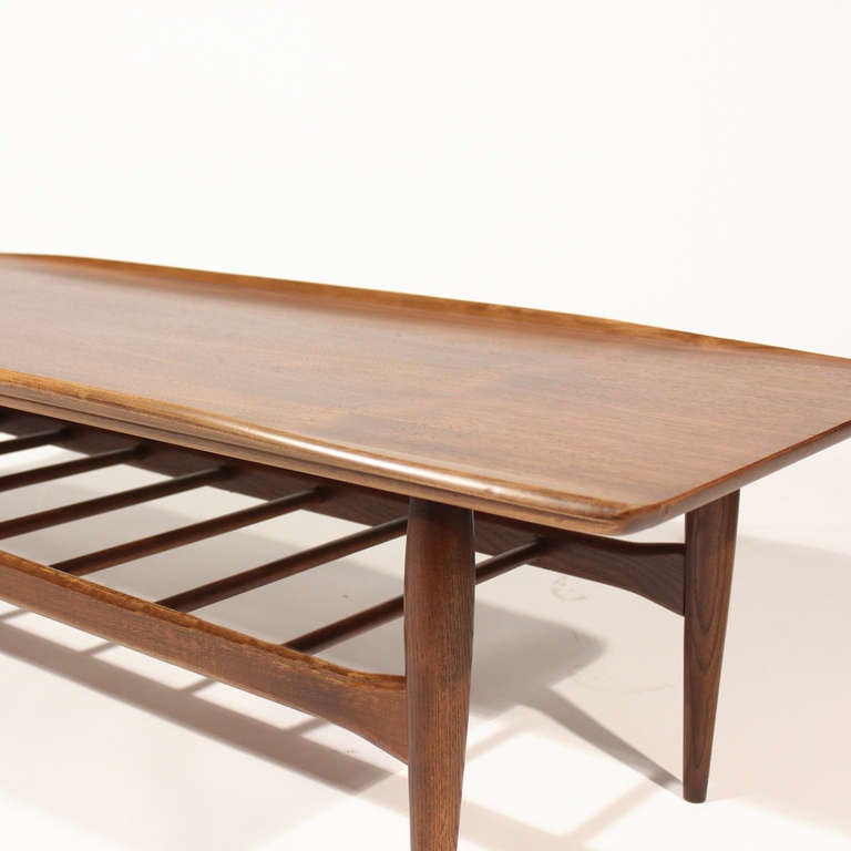 Walnut Grete Jalk Style Coffee Table For Sale