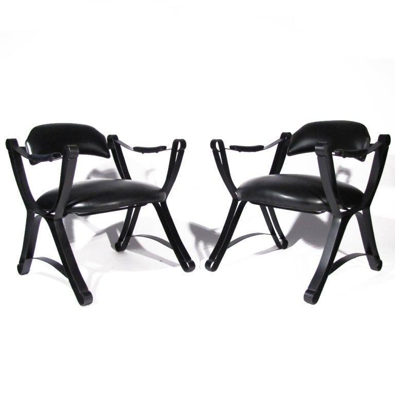 Sculptural Steel Chairs For Sale at 1stDibs
