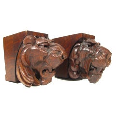 Tiger Oak Lion Heads